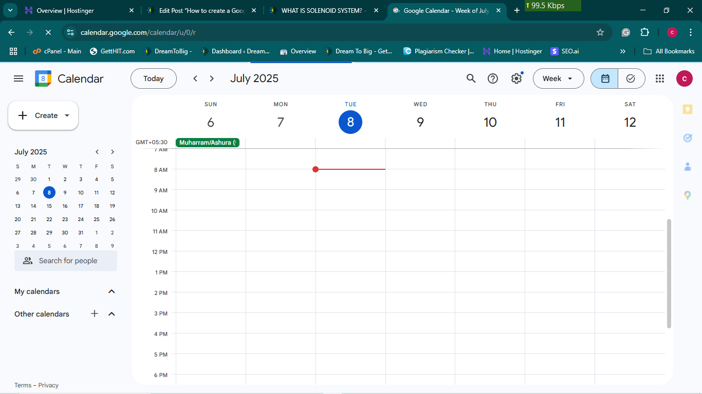 How to create google calendar